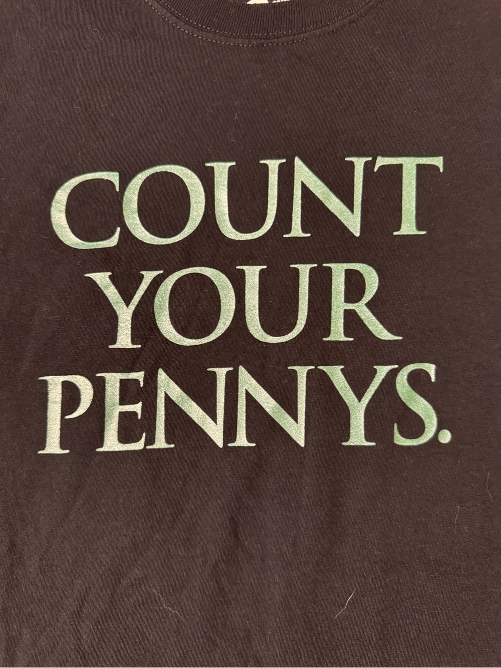 Vintage Nike Men’s Black Short-Sleeve Tee “Count your Pennys.” - Picture 2 of 8